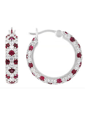 Vanna K for Bella Luce Lab Created Ruby and Simulated Diamond Earrings